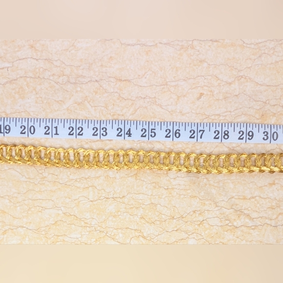 Vintage Grecian 18k Gold Plated Woven Wire Handmade Belt & Buckle main image 11